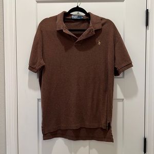 Ralph Lauren polo collared button up shirt Brown